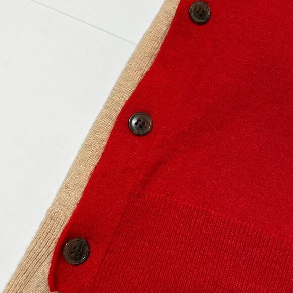 J. Crew Womens Wool-Blend Sweater Elbow Patches Sz Small Two Tone Layer Preppy - Picture 5 of 11